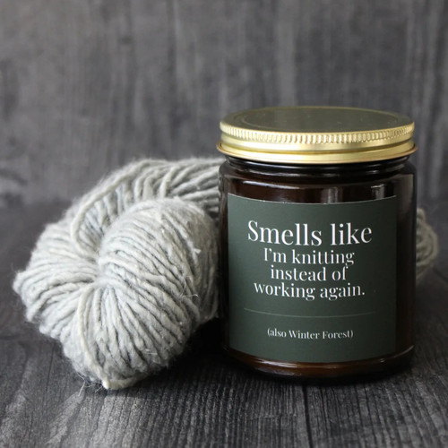 Never Not Knitting Candle 4 oz Winter Forest Never Not Knitting Candle 4 oz Winter Forest