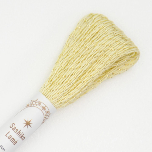Olympus Sashiko Thread Medium Skein Lame 007 Butter