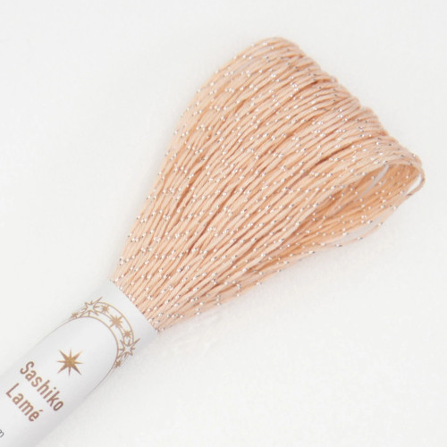 Olympus Sashiko Thread Medium Skein Lame 006 Salmon
