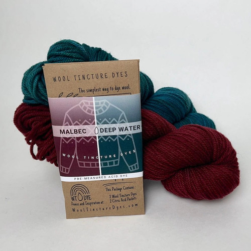 Wool Tincture Dyes Color Pairing Malbec/Deep Water