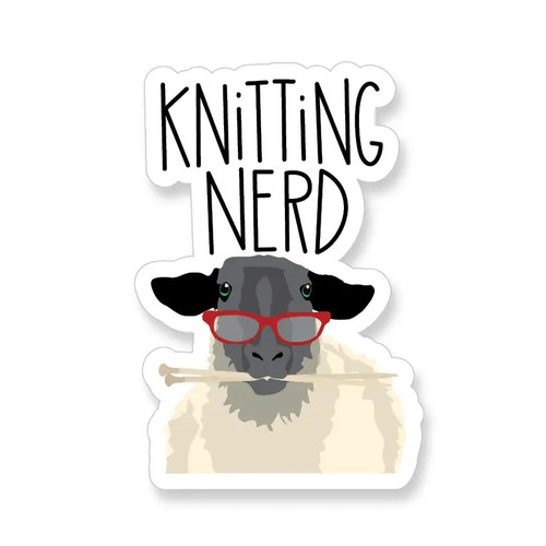 Apartment 2 Cards Vinyl Sticker Knitting Nerd