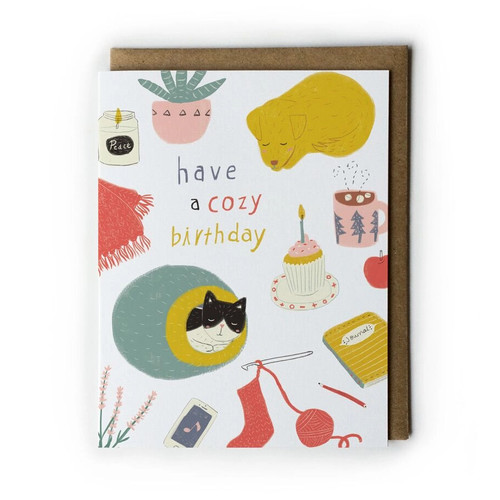Honeyberry Studios Greeting Card Have a Cozy Birthday