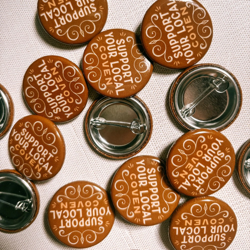 Lantern Print Co. Button Support Your Local Coven (1.25")