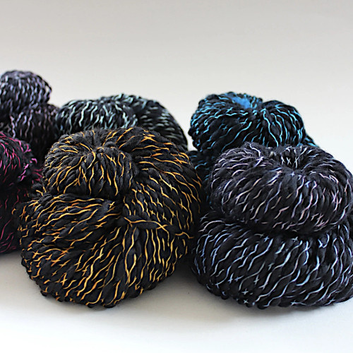Malabrigo Caracol on Black Yarn