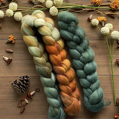 316 Dye Studio Targhee Roving (Burnished Patina)