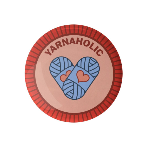 Camp Stitchwood Button Badge (Yarnaholic)