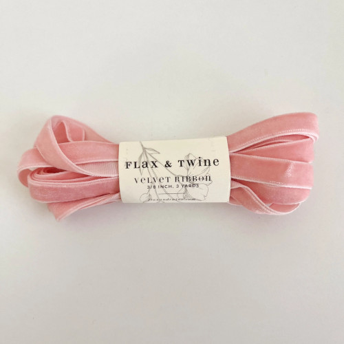 Flax & Twine Velvet Ribbon 3/8" 3yd Dahlia