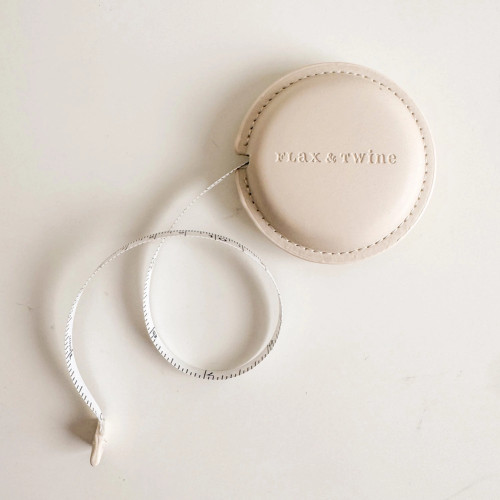 Flax & Twine Embossed Measuring Tape (Ivory)