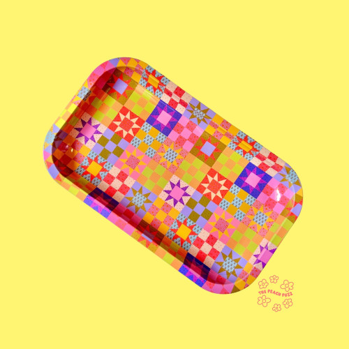 The Peach Fuzz Tray Patchwork Quilt (Large)