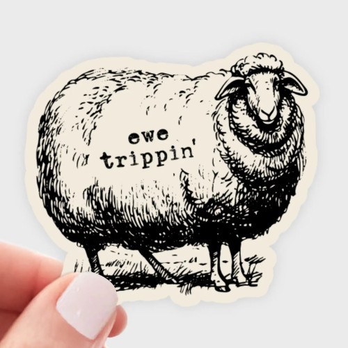 Yarnival Sticker Ewe Trippin' (Sheep)