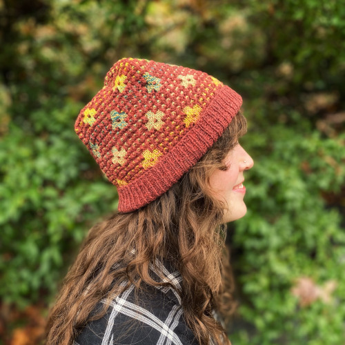 Class Knit Pressed Flowers Hat