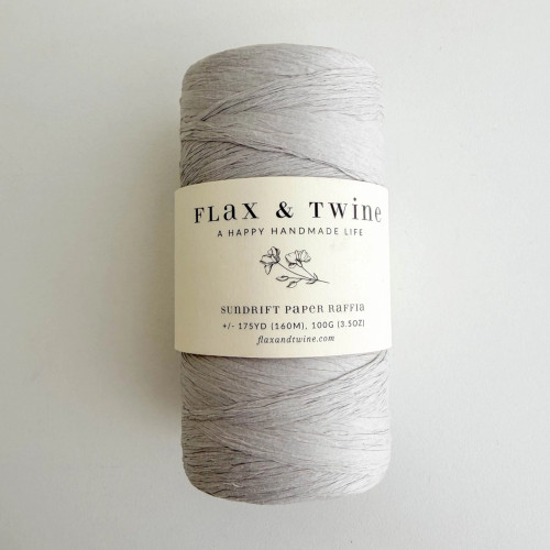 Flax & Twine Sundrift Paper Raffia Yarn Fog