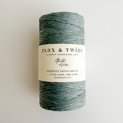 Flax & Twine Sundrift Paper Raffia Yarn Tidepool