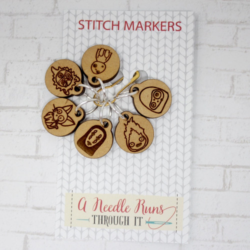 A Needle Runs Through It Stitch Markers Forest Friends Set 2 (Lobster Claw)