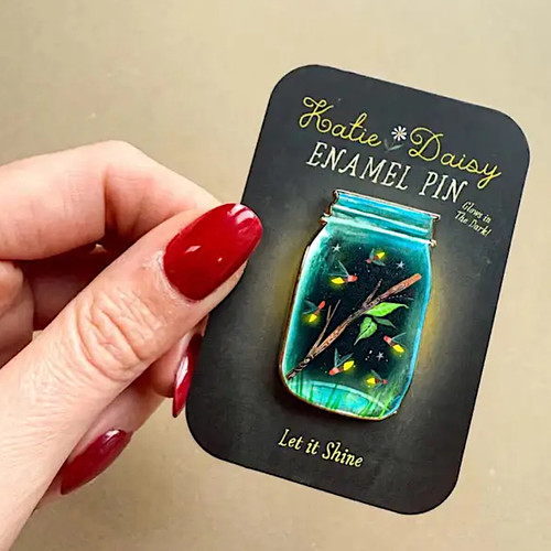 Katie Daisy Enamel Pin (Firefly Jar)