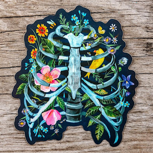 Katie Daisy Sticker (Rib Cage - Matte)