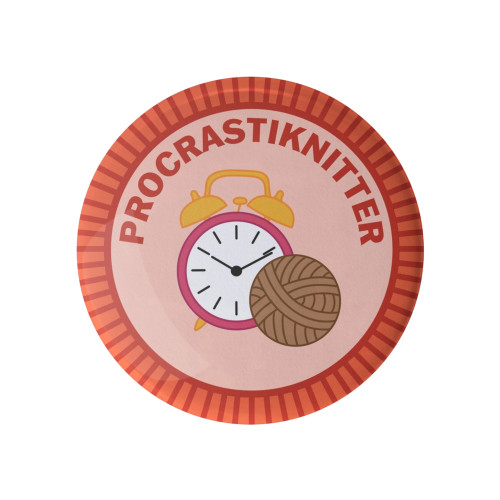 Camp Stitchwood Button Badge (Procrastiknitter)