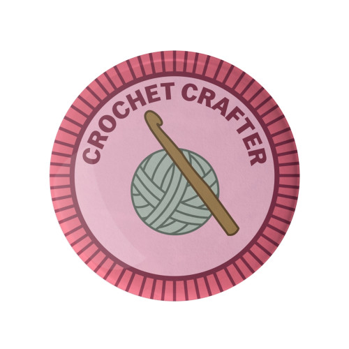 Camp Stitchwood Button Badge (Crochet Crafter)