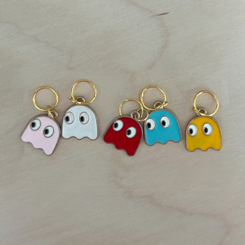 Comma Craft Co. Stitch Markers 80s Game Ghosts (Ring)
