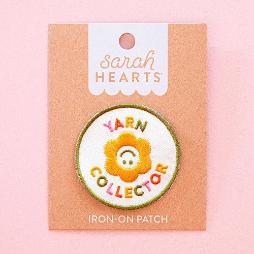 Sarah Hearts Iron-On Patch (Yarn Collector)