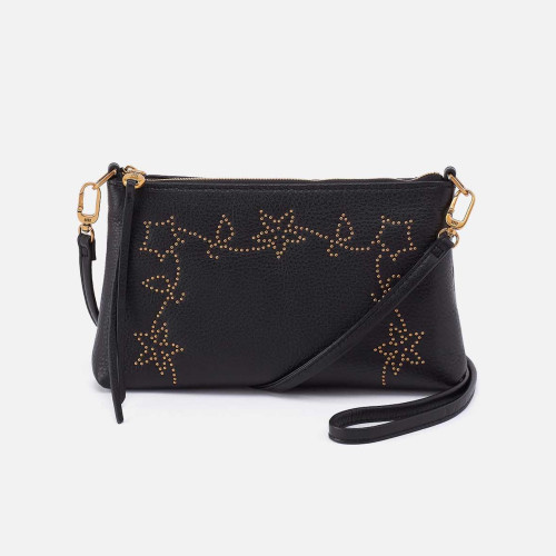 Hobo Darcy Convertible Crossbody Clutch Black (Pebbled Leather)