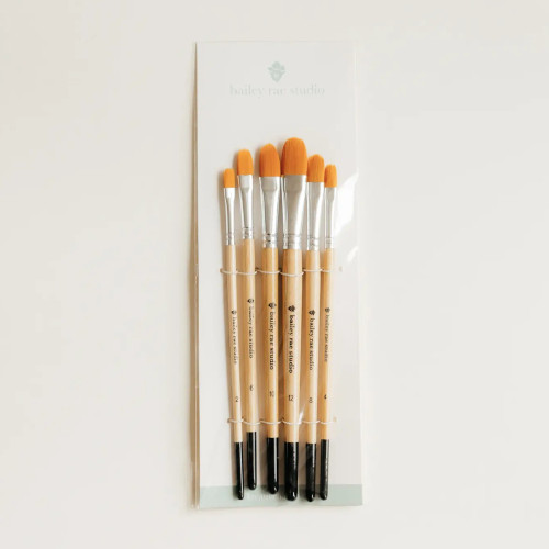 Bailey Rae Studio Watercolor Brush Set (Filbert - 6 Piece)