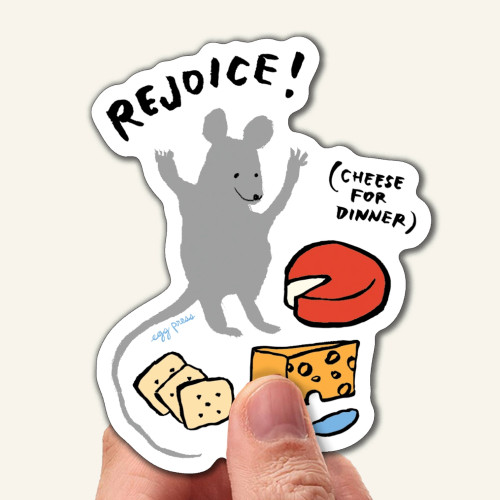 Egg Press Vinyl Sticker (Cheese for Dinner - Mouse)