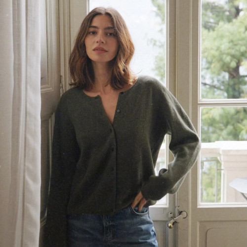 Beachwood Cashmere Bianca Top (Fern - S)