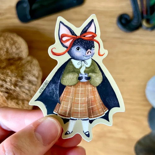 Fox & Fables Sticker (Autumnal Costumed Bat)