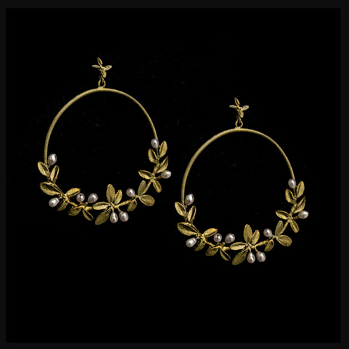 Michael Michaud Earrings Flowering Thyme Hoop Post