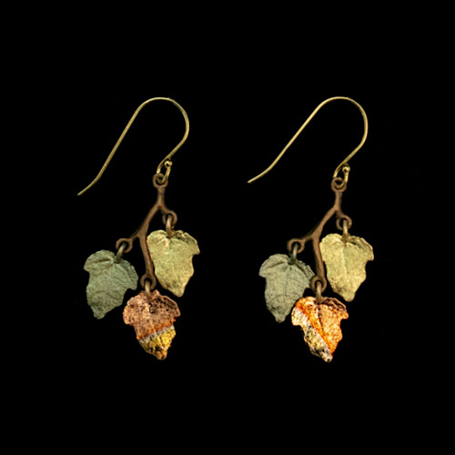 Michael Michaud Earrings Sugar Maple Dainty 3-Leaf Wire