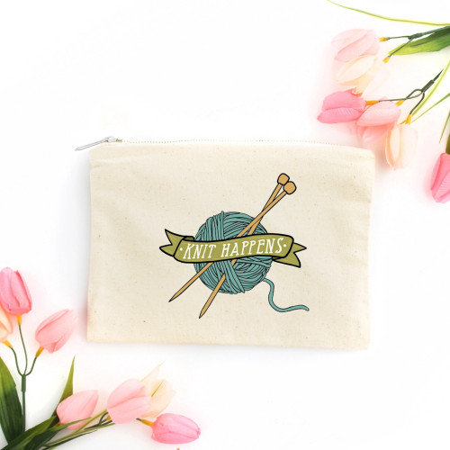 Remember November Cosmetic Bag Knit Happens