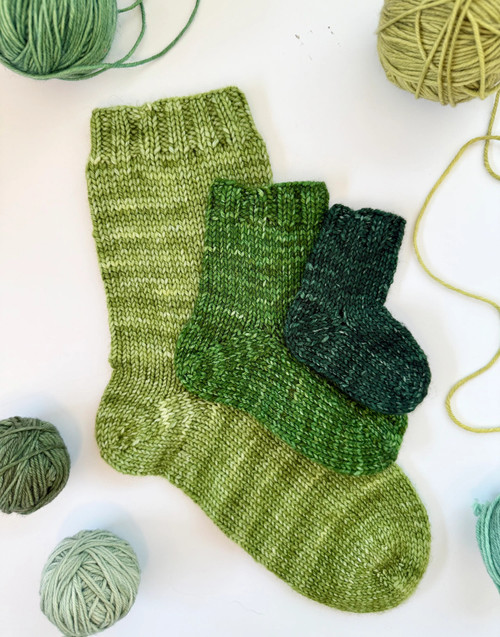 Pacific Knit Co Pattern Base Doodle Toe-Up Socks DK