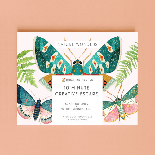 Breathe People 10 Minute Creative Escape Art Book (Nature Wonders)