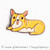 Boy Girl Party Enamel Pin Corgi