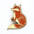 Boy Girl Party Enamel Pin Red Fox