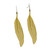 Michael Michaud Earrings Gold Long Single Wire
