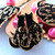 Glitter Punk Enamel Pin Black Cats Stargazing