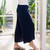 Yala Jaden Wide Leg Cropped Bamboo Pant Navy M