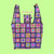 The Peach Fuzz Folding Shopper Tote (Granny Square)