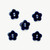Incomparable Buttons Navy Flower