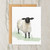 Hudson Illustration Greeting Card (Cute Black and White Sheep)