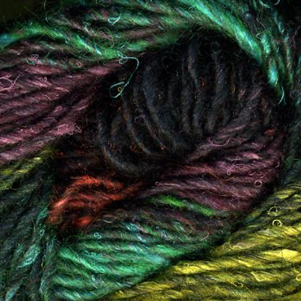  Noro Silk Garden Yarn 341 Plum/Mustard/Tomato/Tangerine