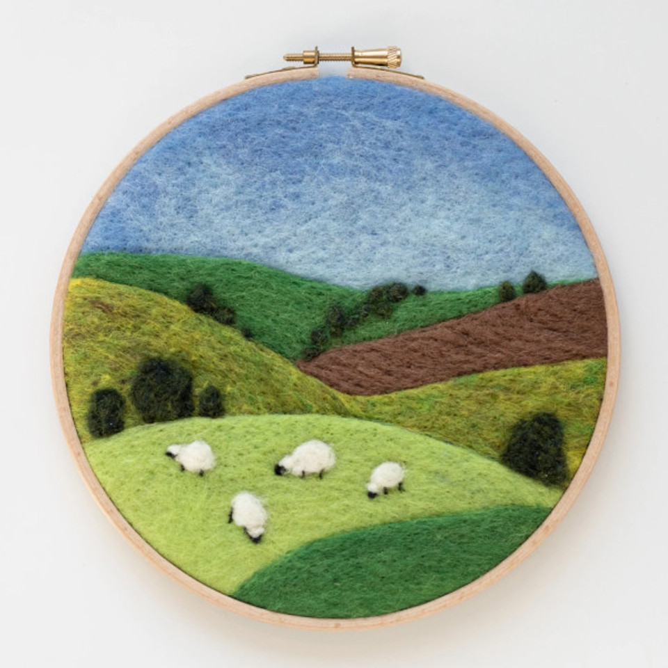 Lavender Fields Needle Felting Kit - Landscape Painting with Wool– Felted  Sky