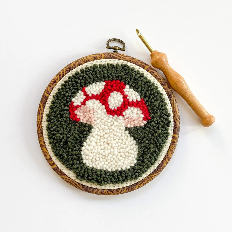 Folk Floral Punch Needle Embroidery Kit, The Urban Acres