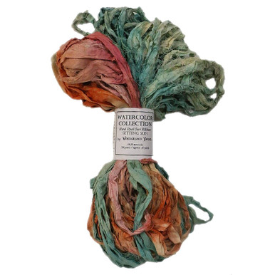 Frabjous Fibers Sari Ribbon Watercolor Hand Dyed Yarn - The Websters