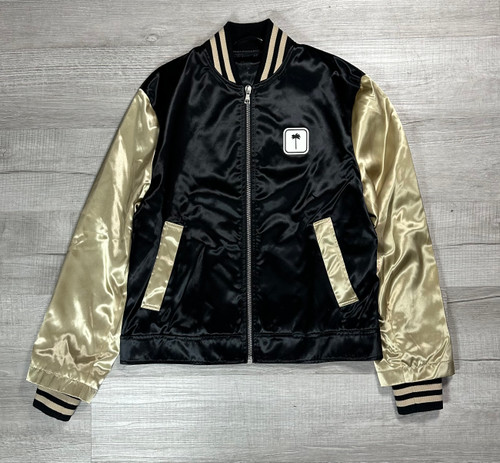 Palm Angels Varsity Jacket Black Gold sz L