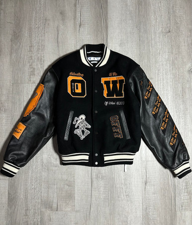 Off White Lab Of Fun Varsity Jacket sz s - Sneakerhead Vault