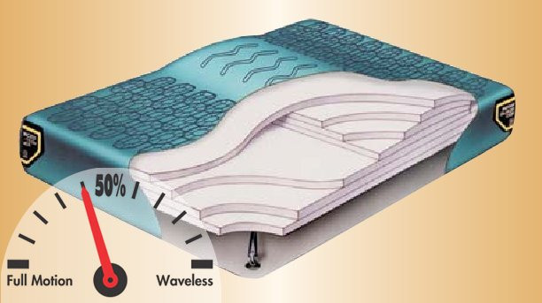 Hardside Waterbed Lumbar Support Water Bed