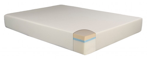 10-inch gel and memory foam mattress. Gel infused memory foam sleeps cooler and offers more conforming support.